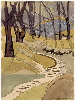 Summer. Landscape, Nature, Brook, Stream, Modernism, Regionalism