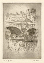 Pont Neuf, Paris, River Seine, Bridge, Impressionism, Modernism, Mist, Boat
