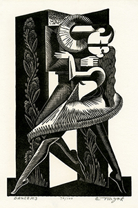 Dancers, Couple, Ballet, Modernism, Art Deco, Precisionism